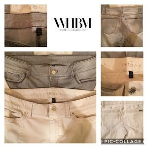 2 Pairs WHBM jeans “the Skinny“ size 6 Gray Cream